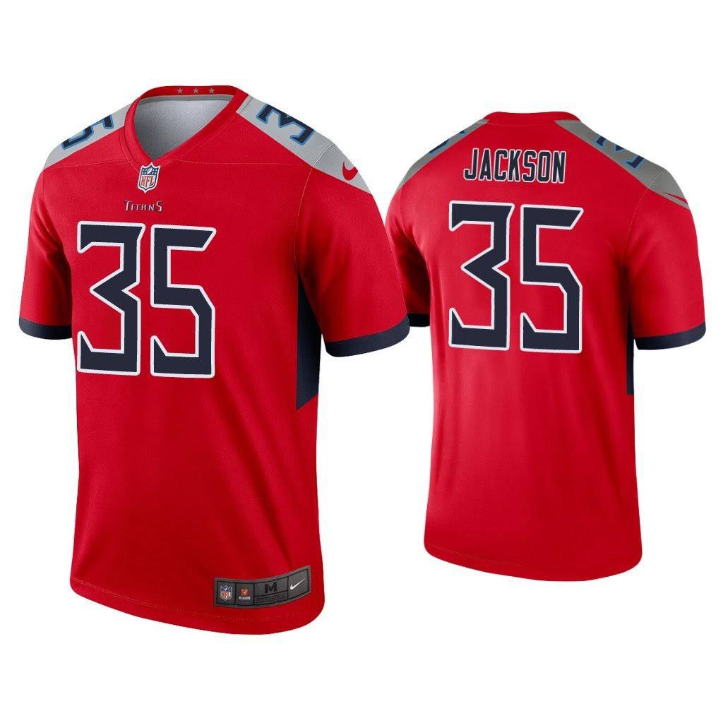 Men Tennessee Titans #35 Chris Jackson Nike Red Inverted Legend NFL Jersey->tennessee titans->NFL Jersey